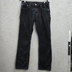 Levi's 514 Men Jeans 33X32 Black Straight Fit Corduroy 33" Inseam